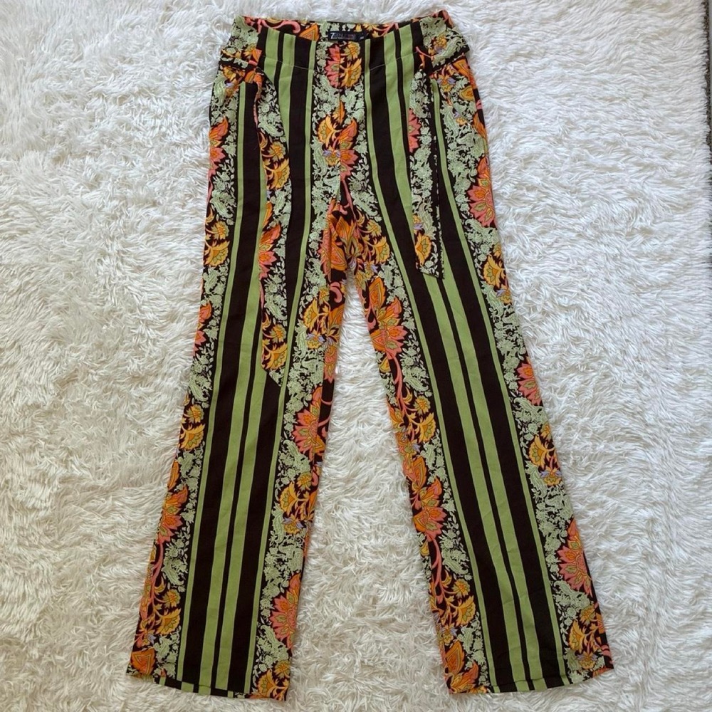 Flare Floral Boho Y2K Fairycore Cottagecore floral pants Size 4